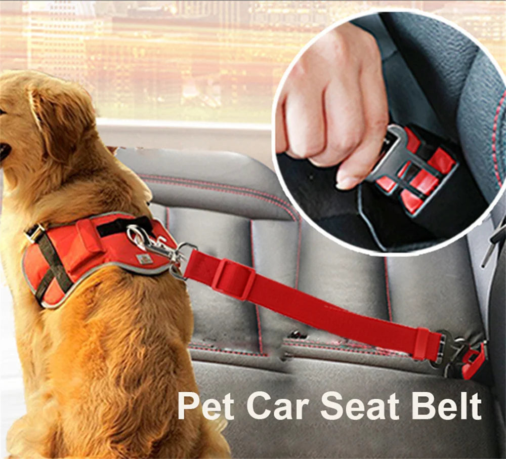 Pet Adjustable Safety Car Buckle Rope