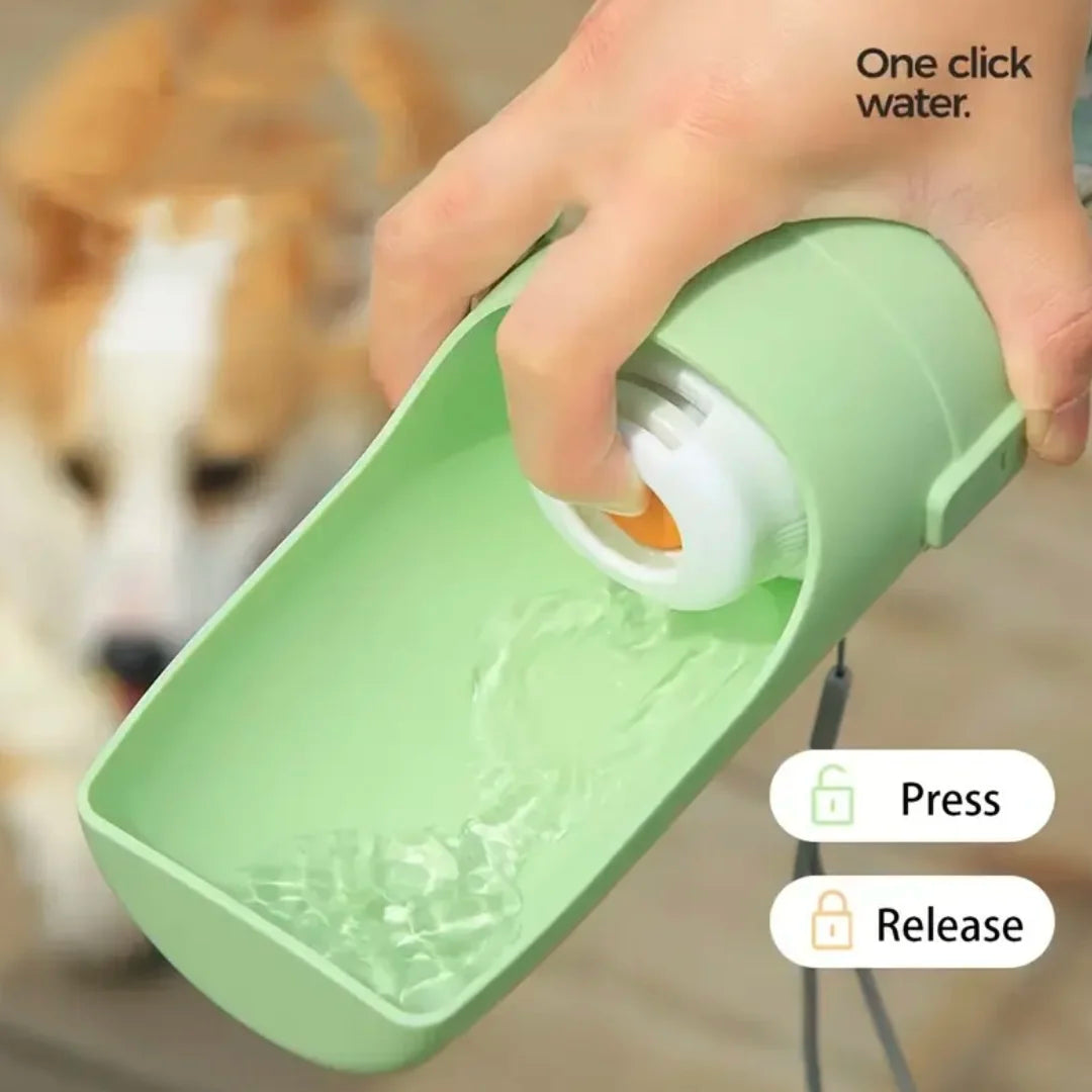 Two-In-One Pet Water Bottle with Food Container