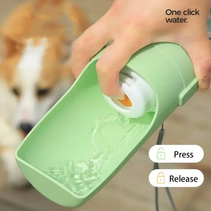 Two-In-One Pet Water Bottle with Food Container