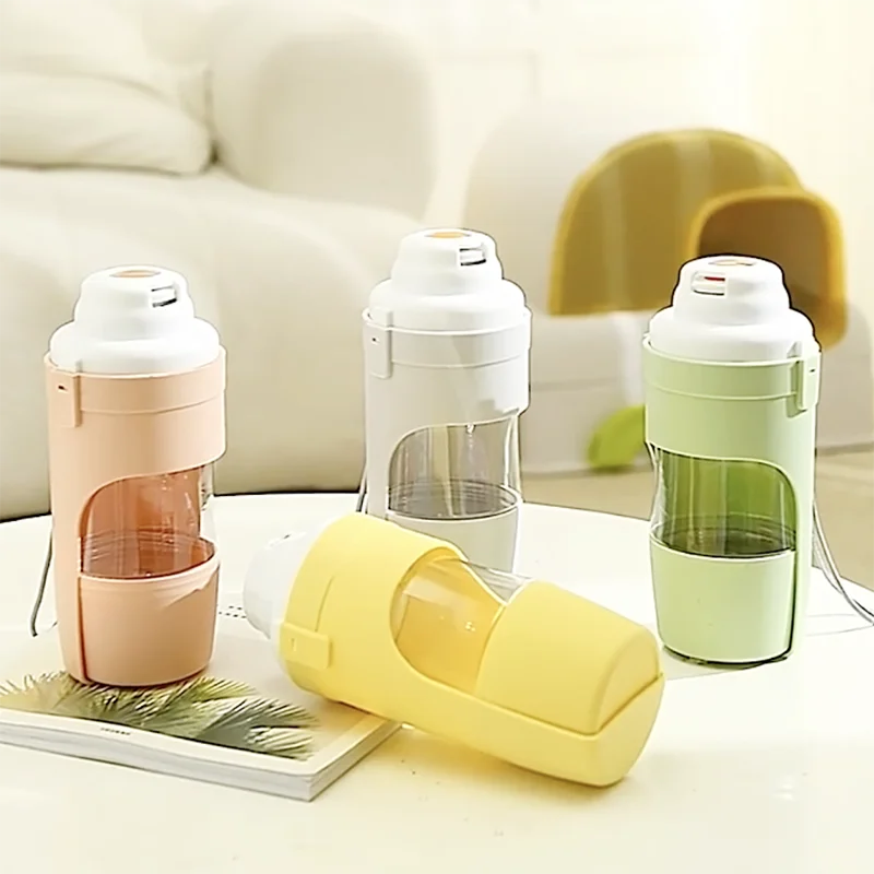 Two-In-One Pet Water Bottle with Food Container