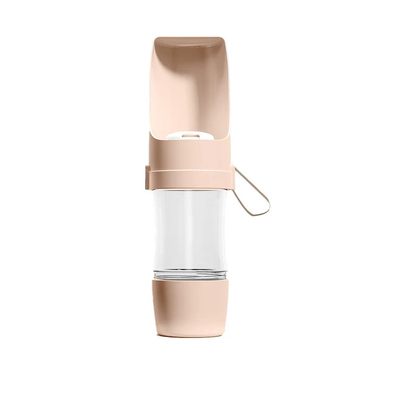 Two-In-One Pet Water Bottle with Food Container