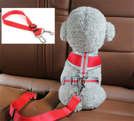 Pet Adjustable Safety Car Buckle Rope