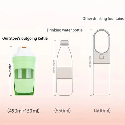 Two-In-One Pet Water Bottle with Food Container
